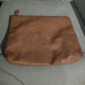 Free People brown oversized clutch bag